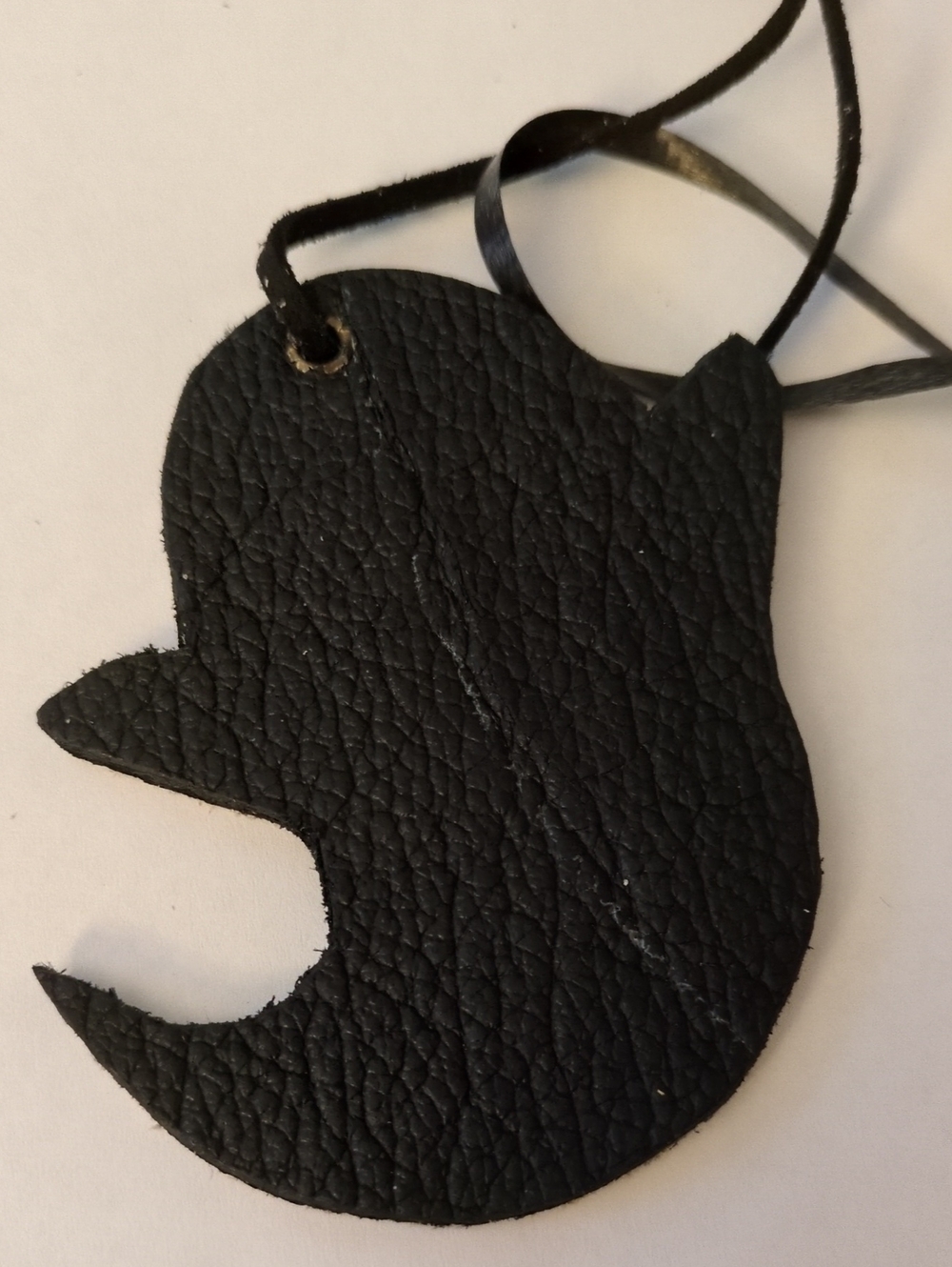 Artisan Handmade Genuine Suede Leather Ghost Bag Charm Stone Suede Black Leather - Picture 7 of 8
